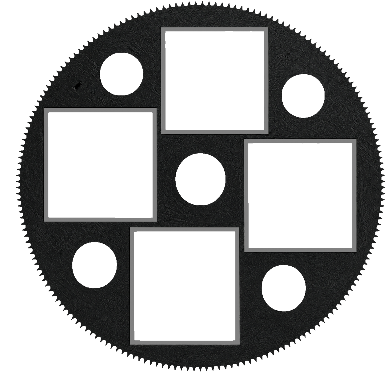 NewwaySmart composite lapping carrier with four protected contact rings and a true transparent background