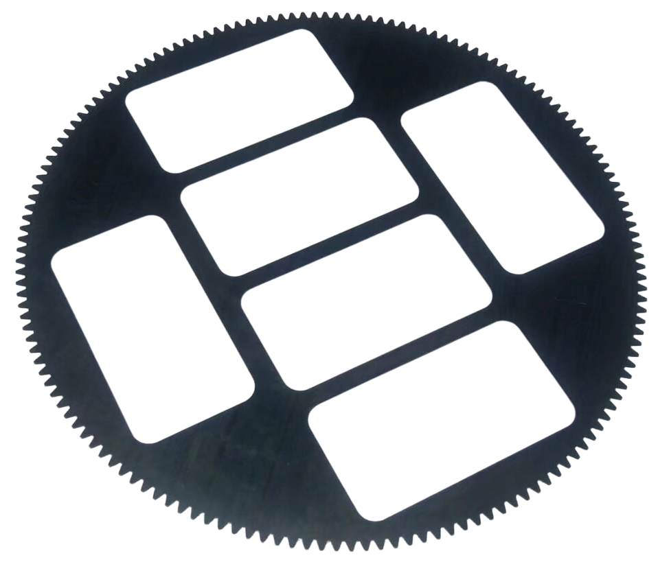 Metal carrier with long rectangular openings