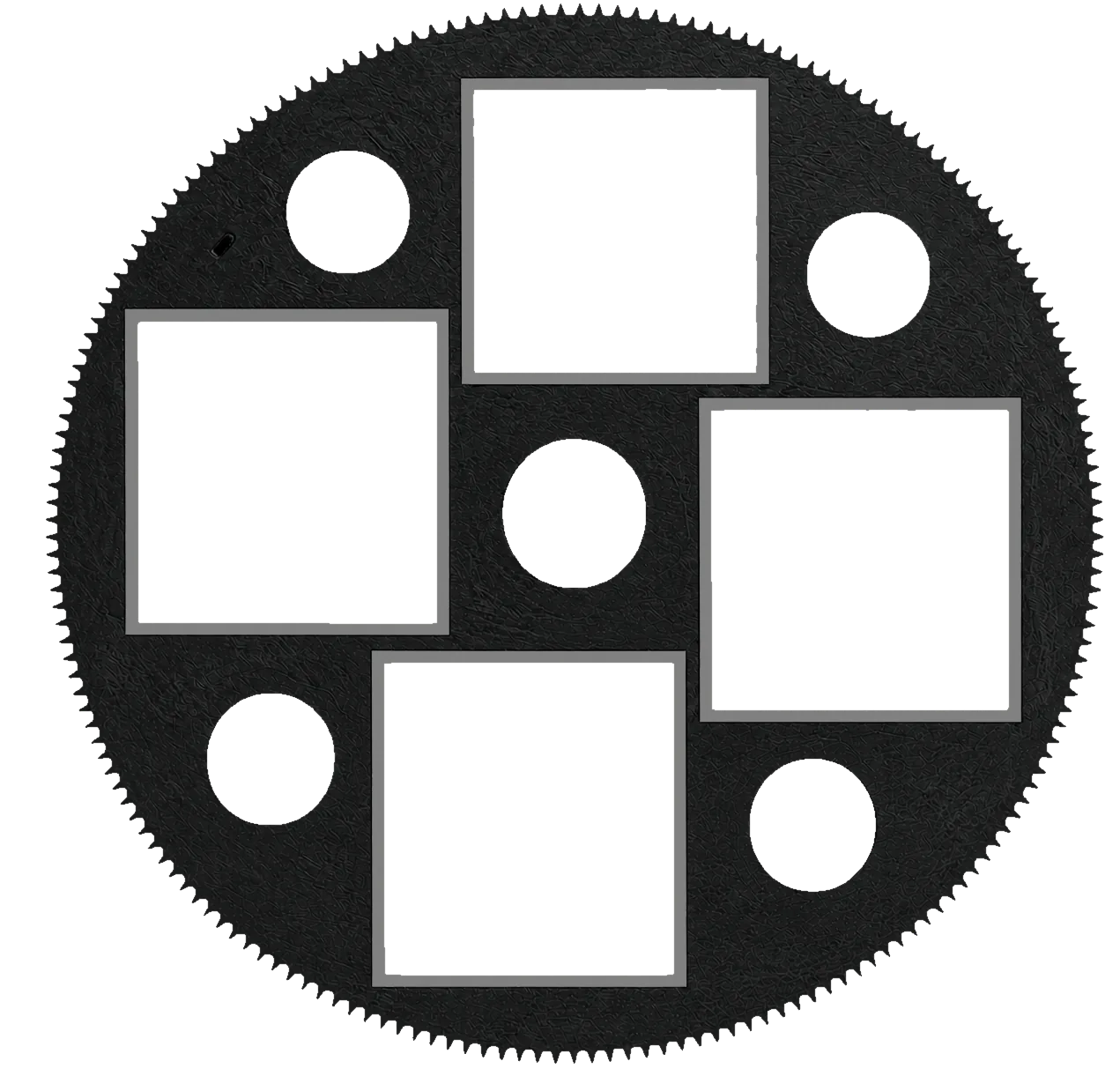 NewwaySmart composite lapping carrier with four protected contact rings and a true transparent background