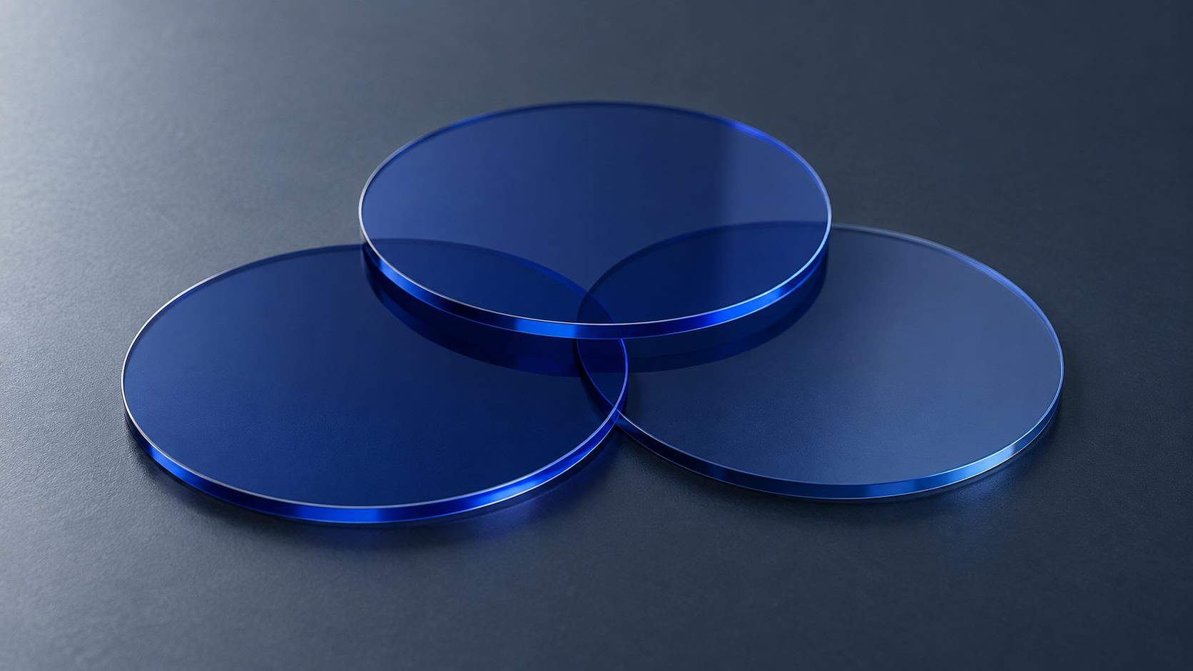 Application visual: Blue Glass material blanks